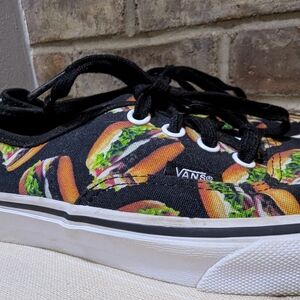 Vans Black Late Night Burger Print Sneakers